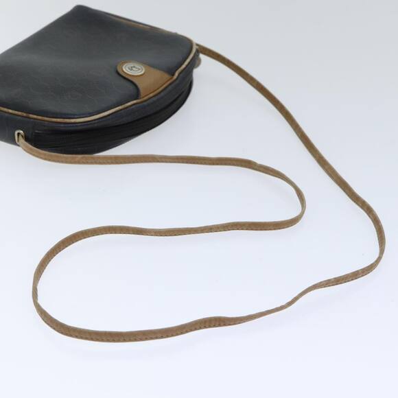 DIOR Honeycomb Canvas Shoulder Bag Pvc Leather Black - Picture 7 of 12